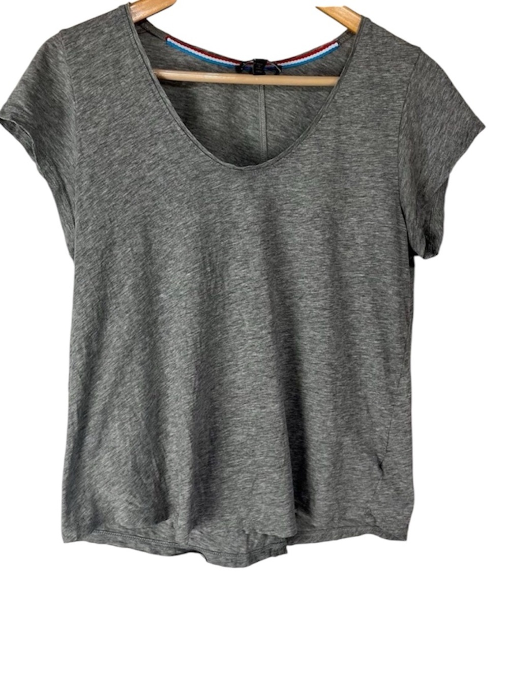 AYR T Shirt Tee Womens XS Pima Cotton Short Sleeve Round Hem  Gray Very Soft